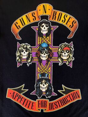 Guns N' Roses "Appetite for Destruction" Black Graphic Tee